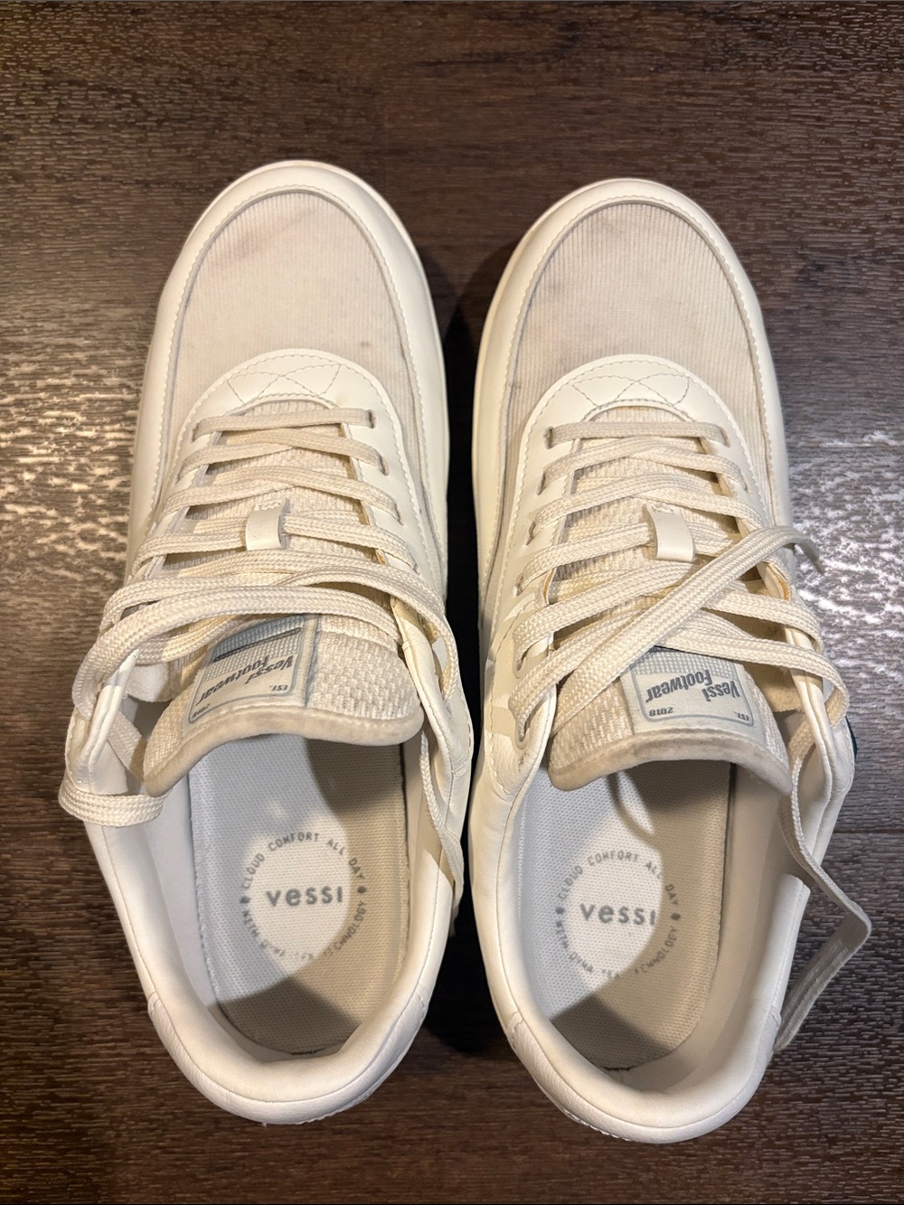 Vessi Men’s Cream Courtside Classic Sneakers